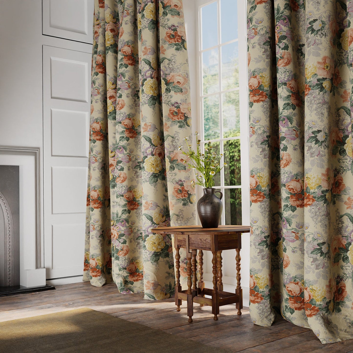 Linwood Albertine Summer Rose Made to Measure Curtains