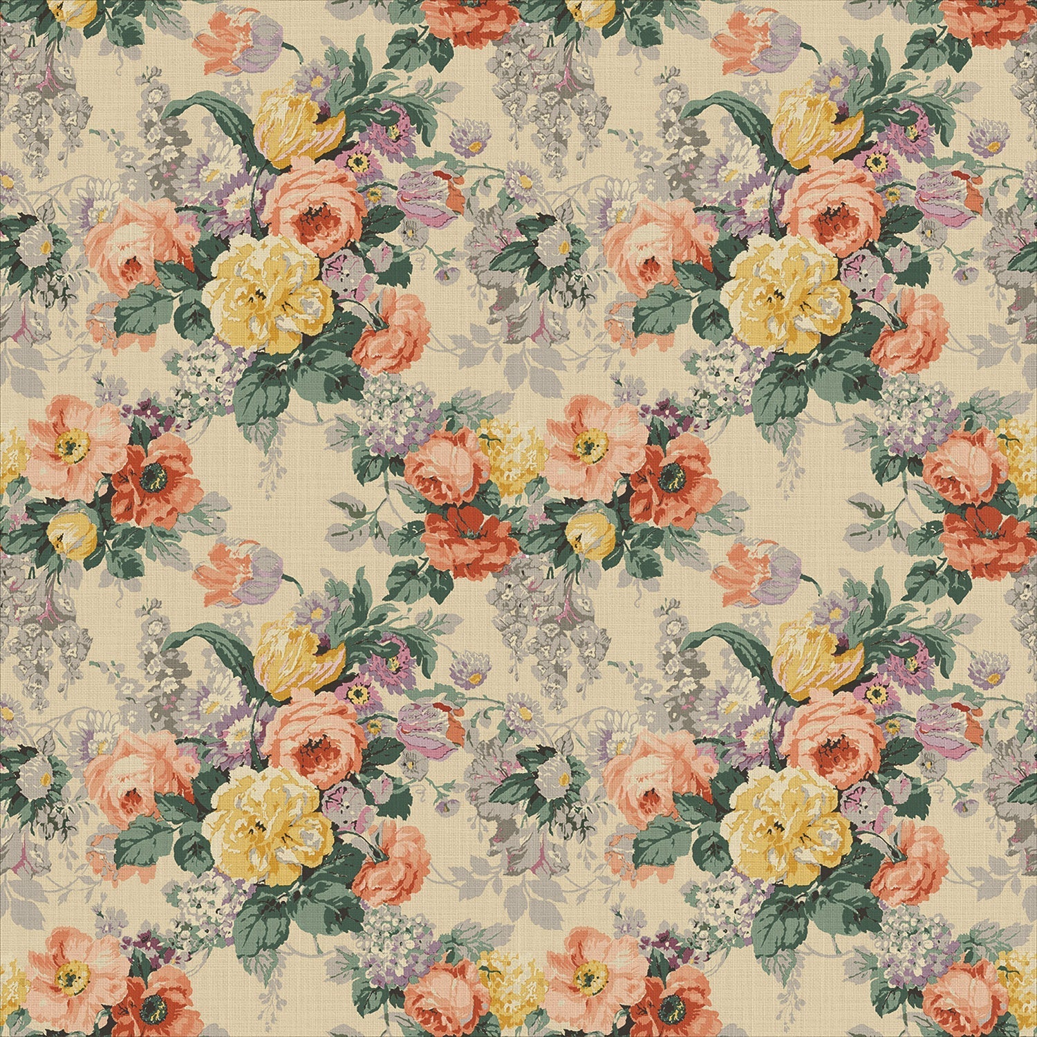 Linwood Albertine Summer Rose Made to Measure Curtains