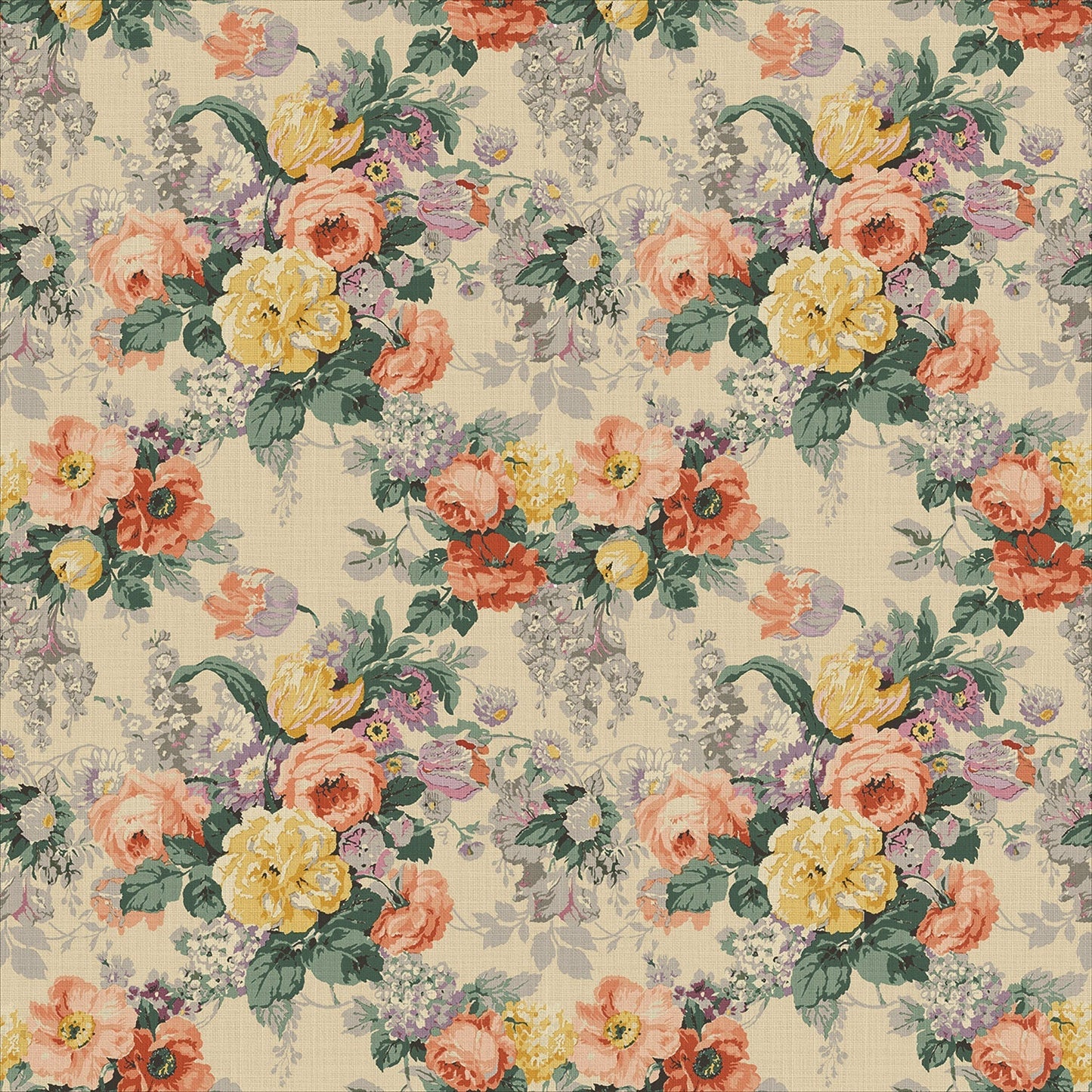 Linwood Albertine Summer Rose FR Made to Measure Curtains