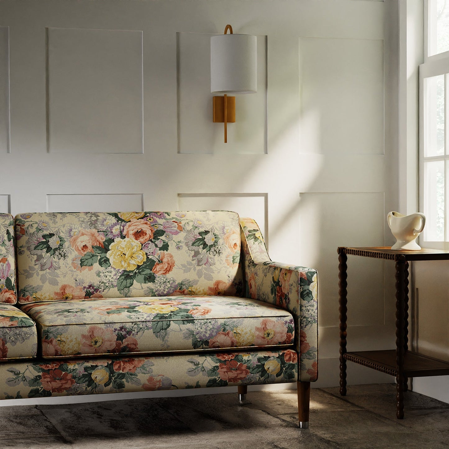 Linwood Albertine Summer Rose FR Made to Measure Curtains