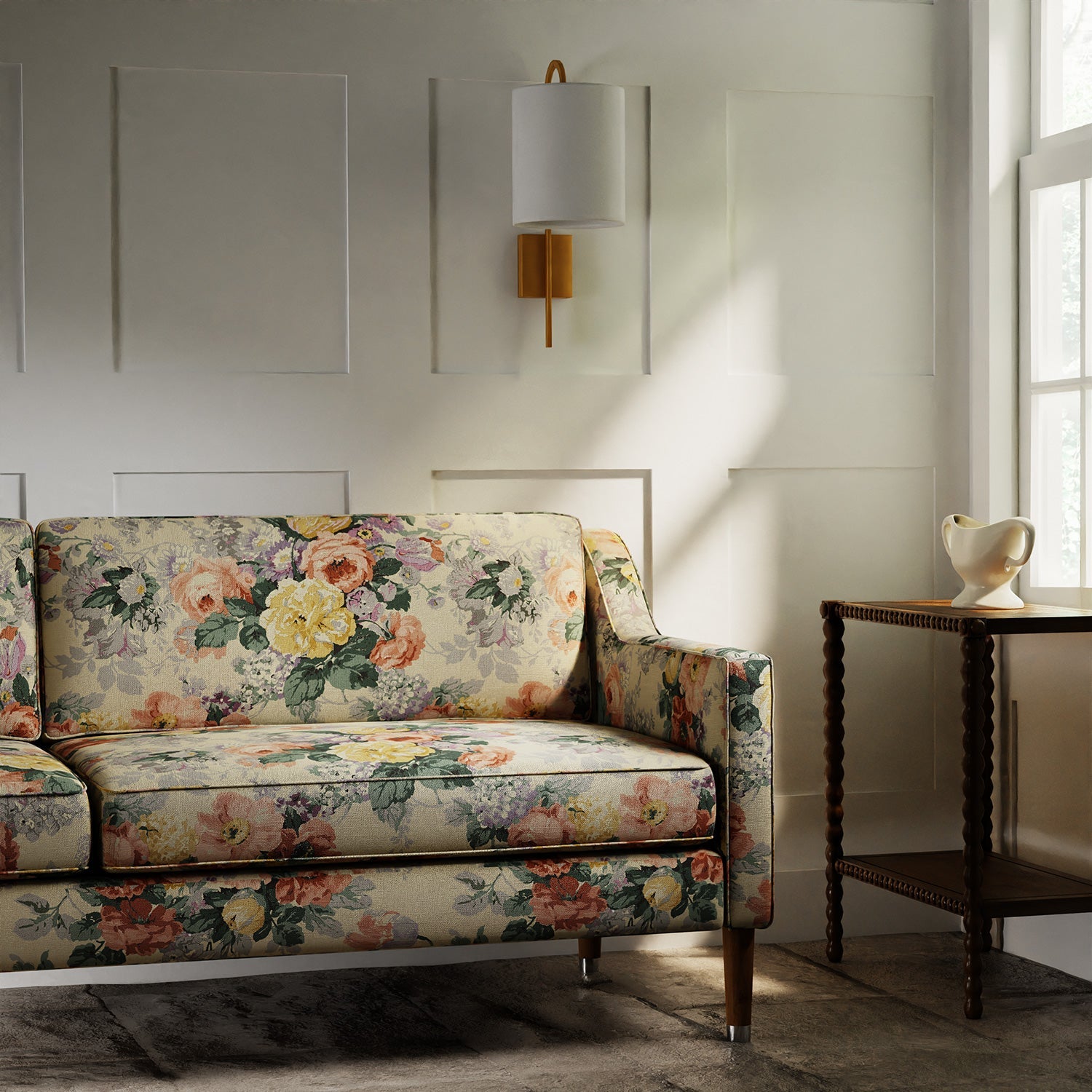 Linwood Albertine Summer Rose FR Made to Measure Curtains