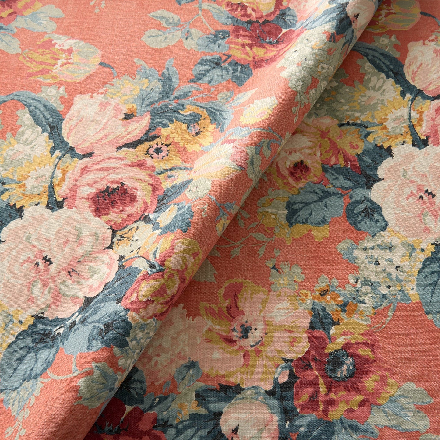 Linwood Albertine Coral Orange Made to Measure Curtains