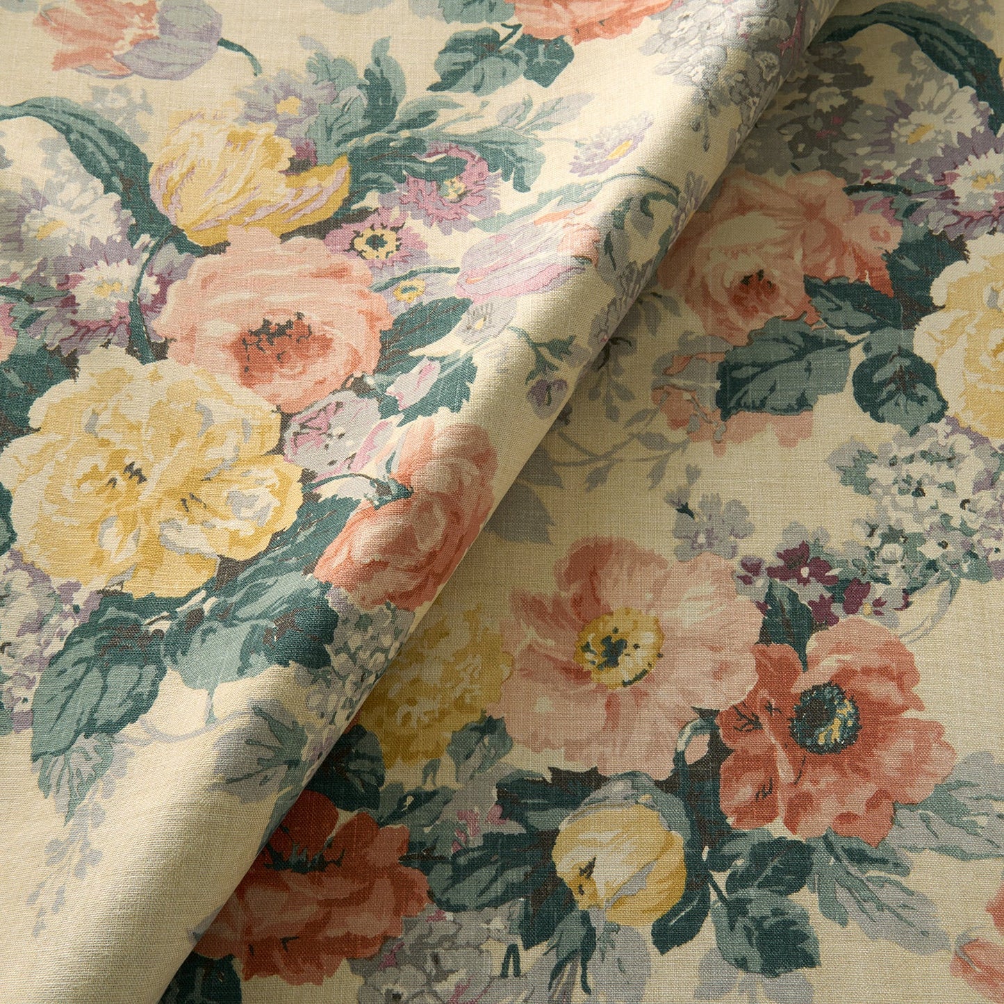 Linwood Albertine Summer Rose FR Made to Measure Curtains