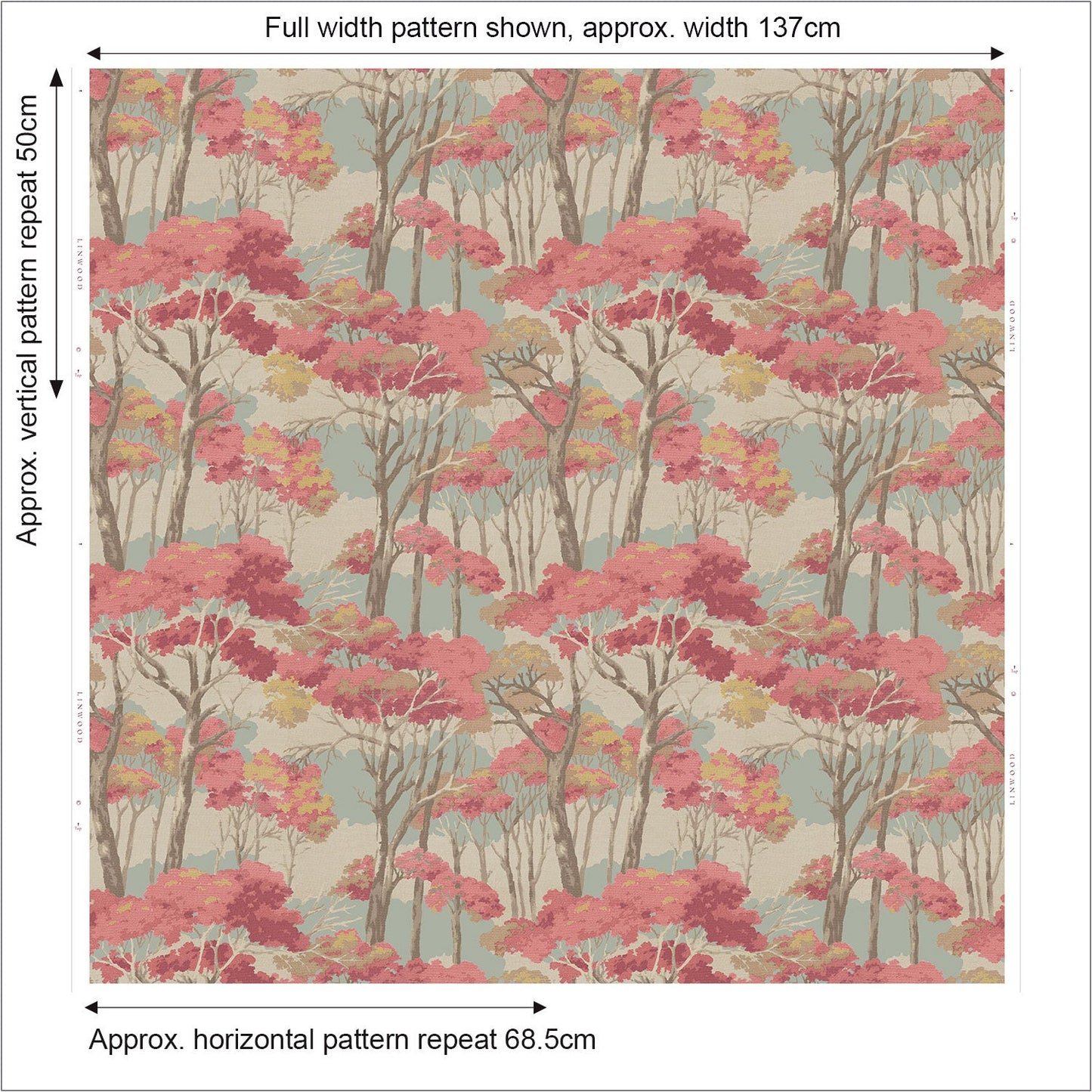 Linwood Arboreal Cloud FR Made to Measure Curtains