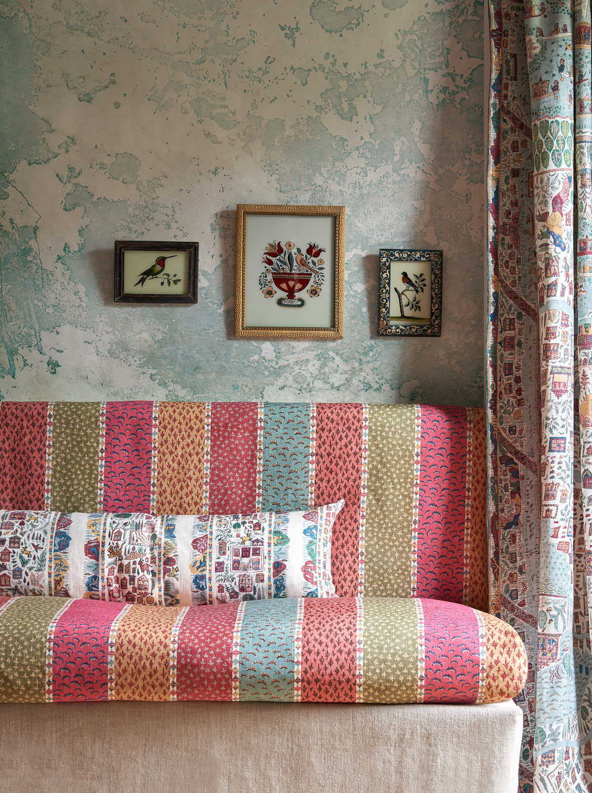 Lewis & Wood Asha Stripe Jaipur Spice Made to Measure Roman Blinds – lifestyle photograph