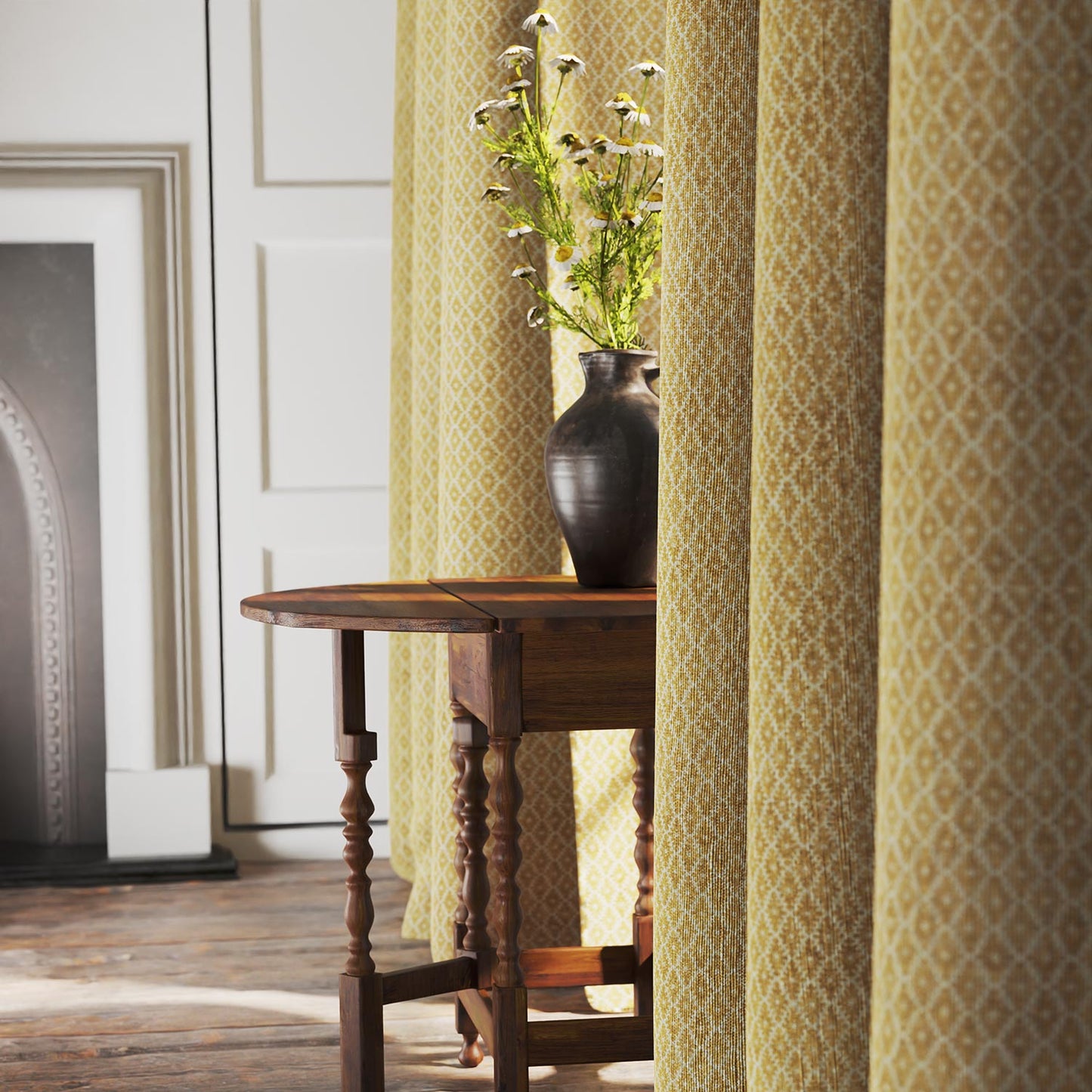 Linwood Ashfield Saffron Made to Measure Curtains
