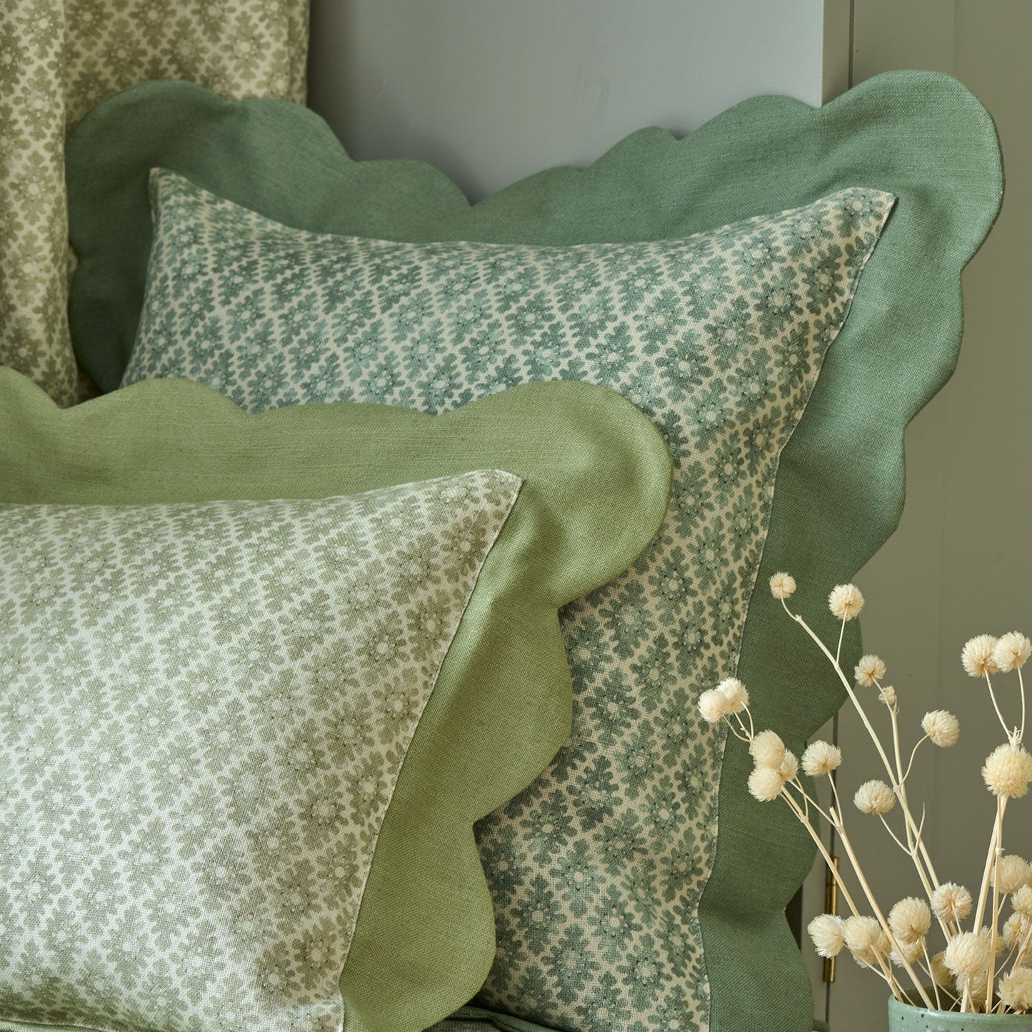 Linwood Ashfield Moss FR Made to Measure Curtains