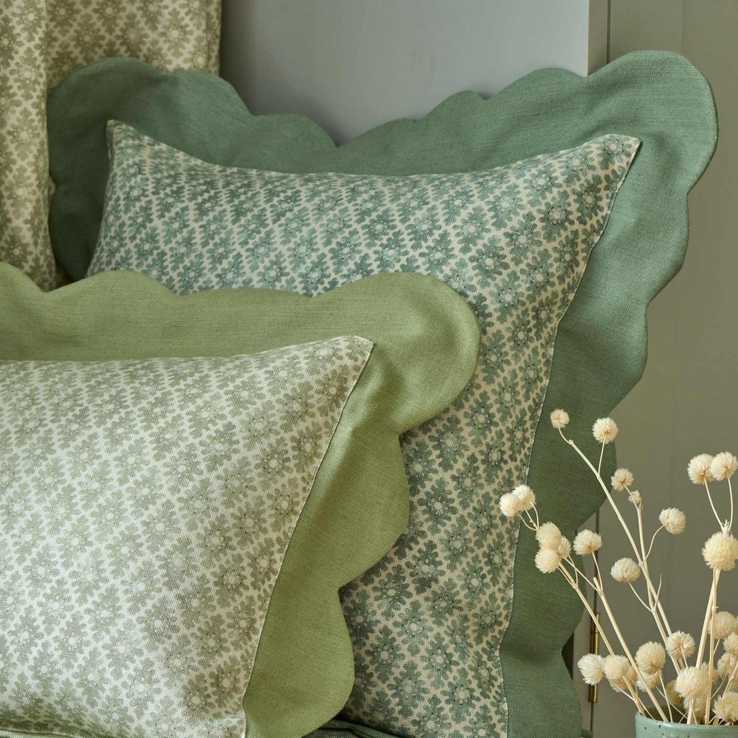 Linwood Ashfield Moss FR Made to Measure Curtains