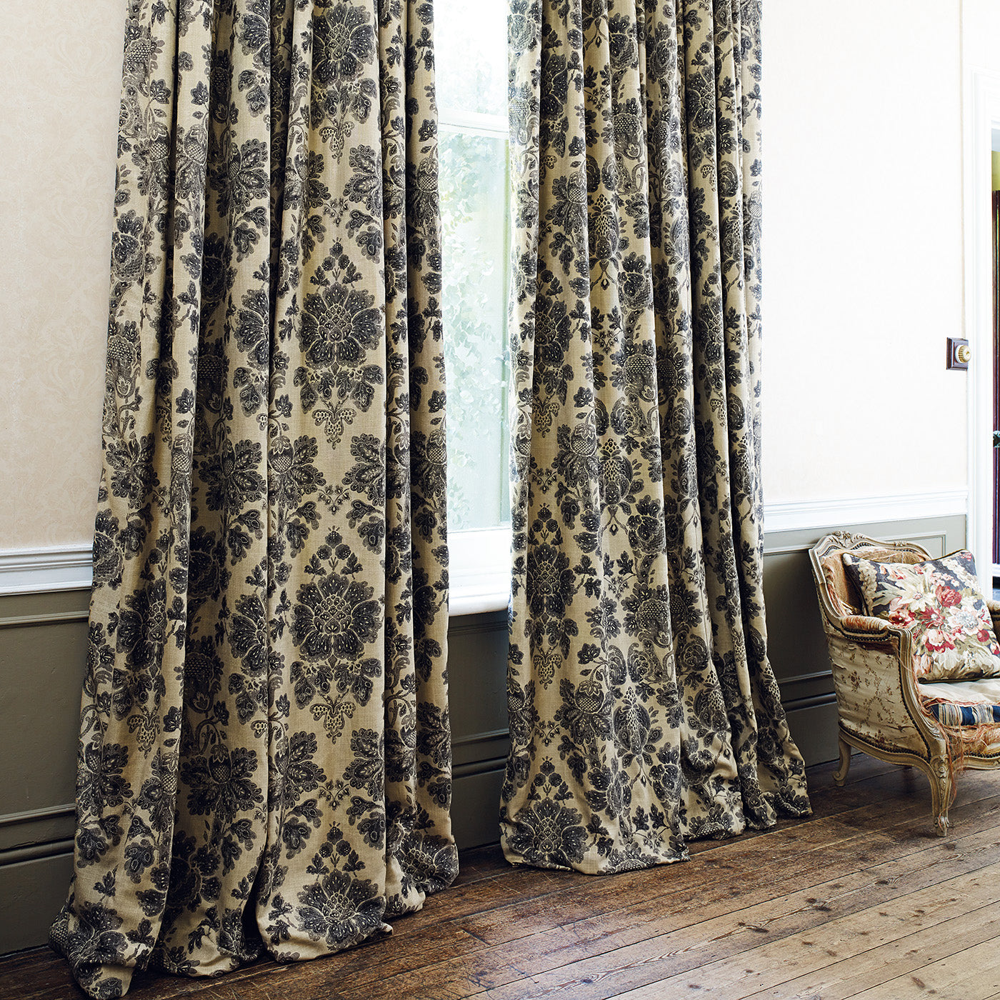 Linwood Cranbourne Charcoal Made to Measure Curtains