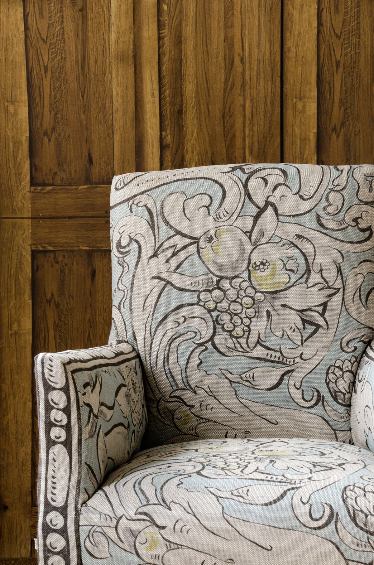 Lewis & Wood Bacchus Grigio Made to Measure Curtains – lifestyle photograph