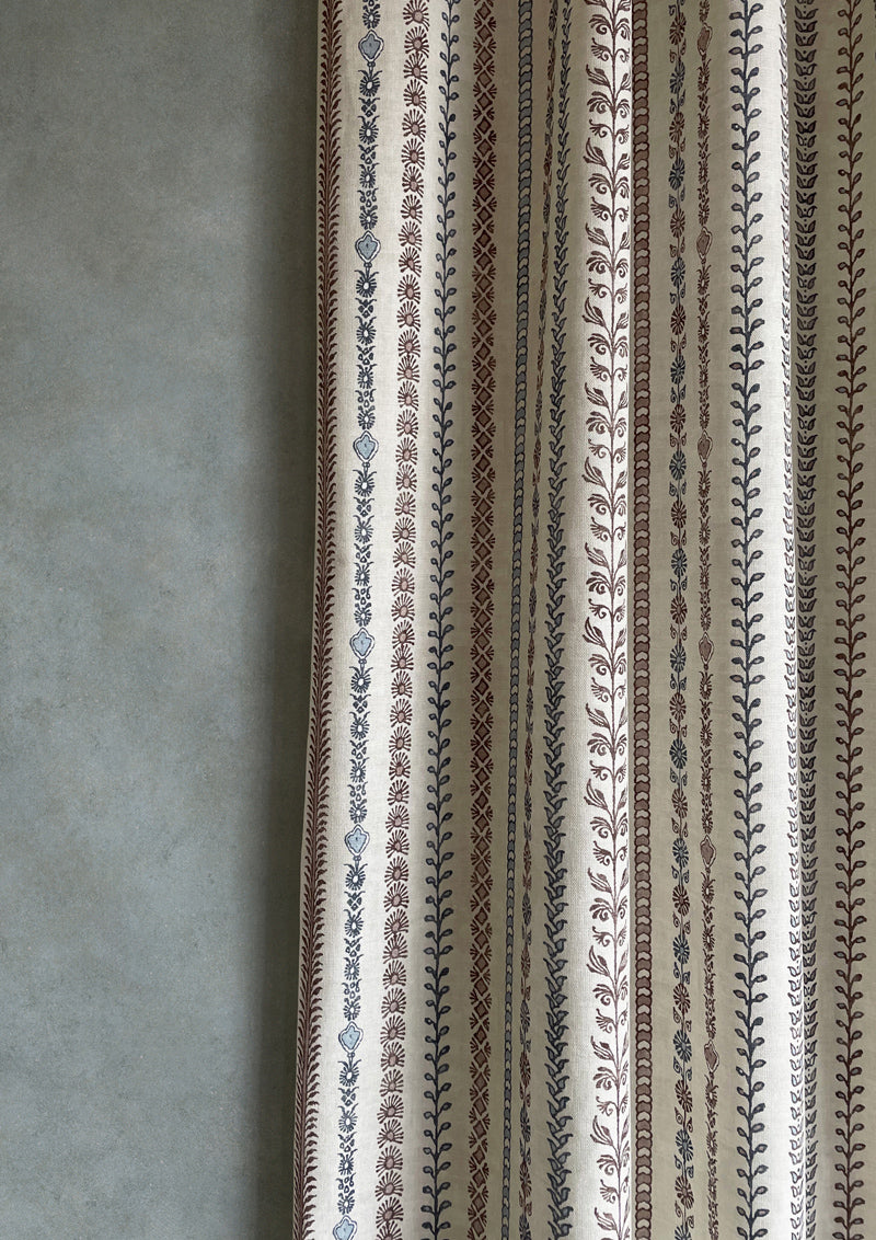 Lewis & Wood Bandana Blue Almond Made to Measure Curtains – lifestyle photograph