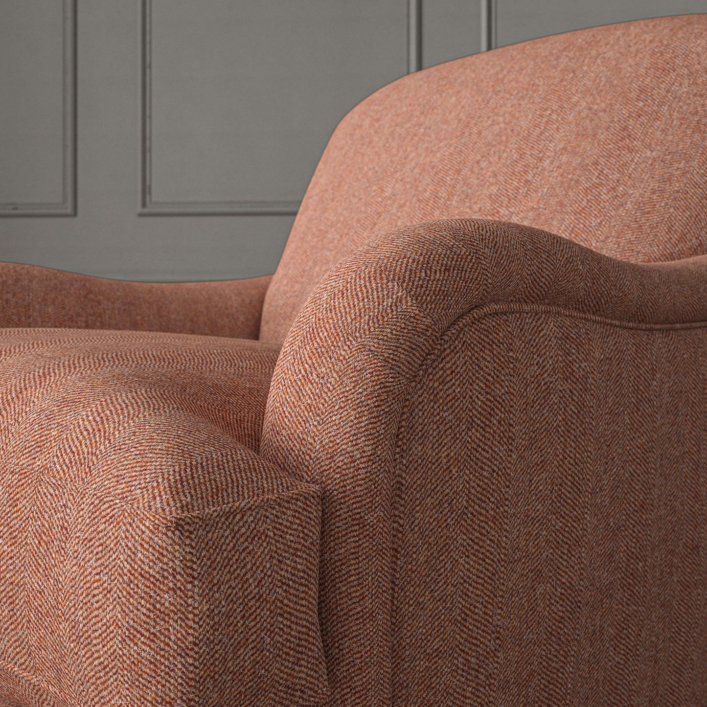 Linwood Foss Brick Red FR Made to Measure Curtains