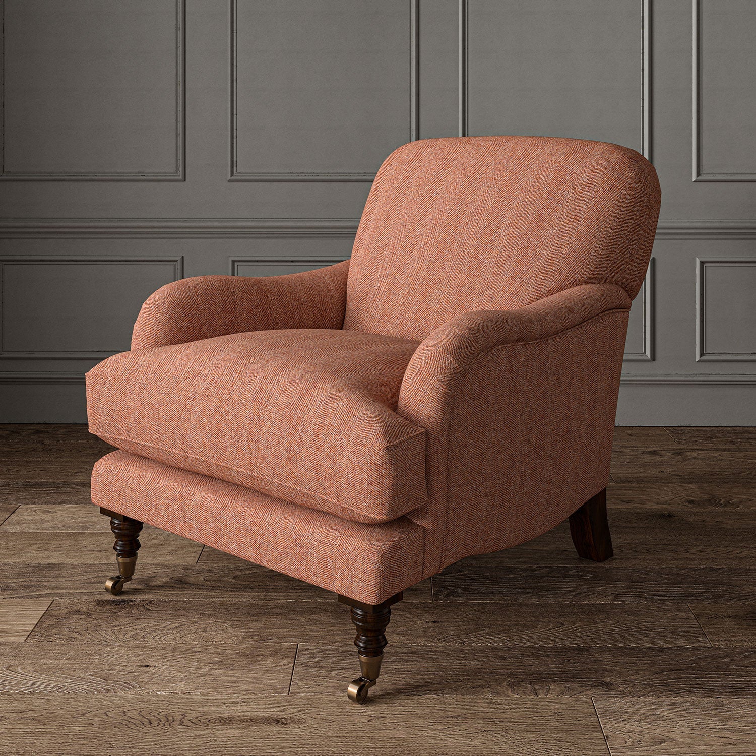 Linwood Foss Brick Red FR Made to Measure Curtains