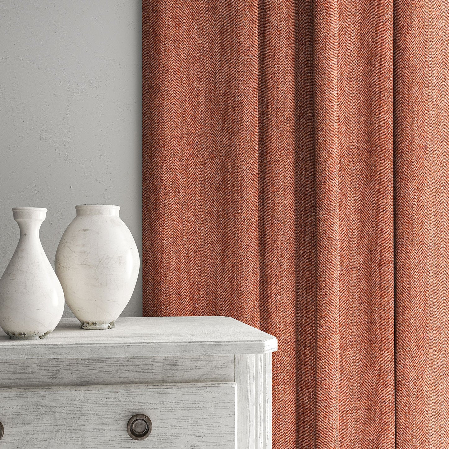 Linwood Foss Brick Red FR Made to Measure Curtains