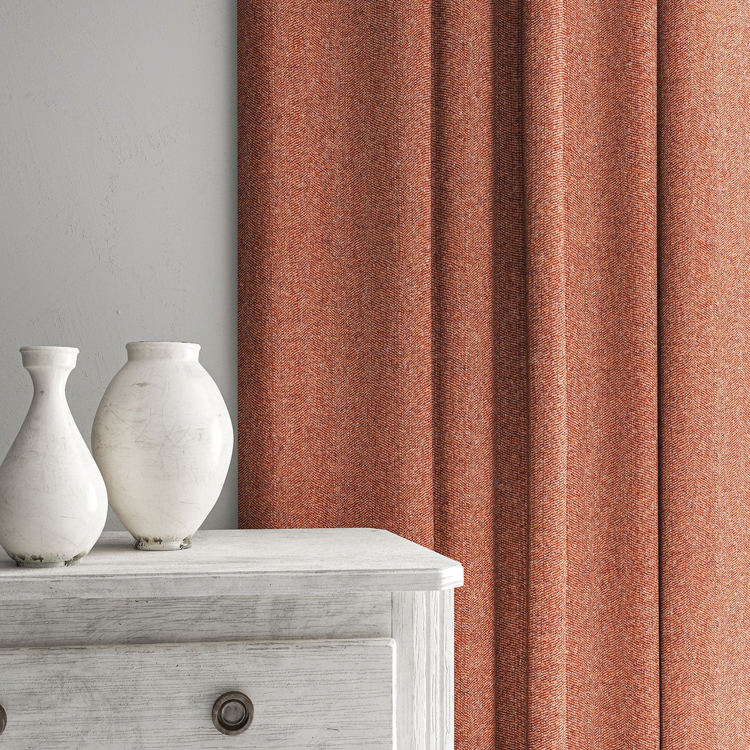 Linwood Foss Brick Red FR Made to Measure Curtains