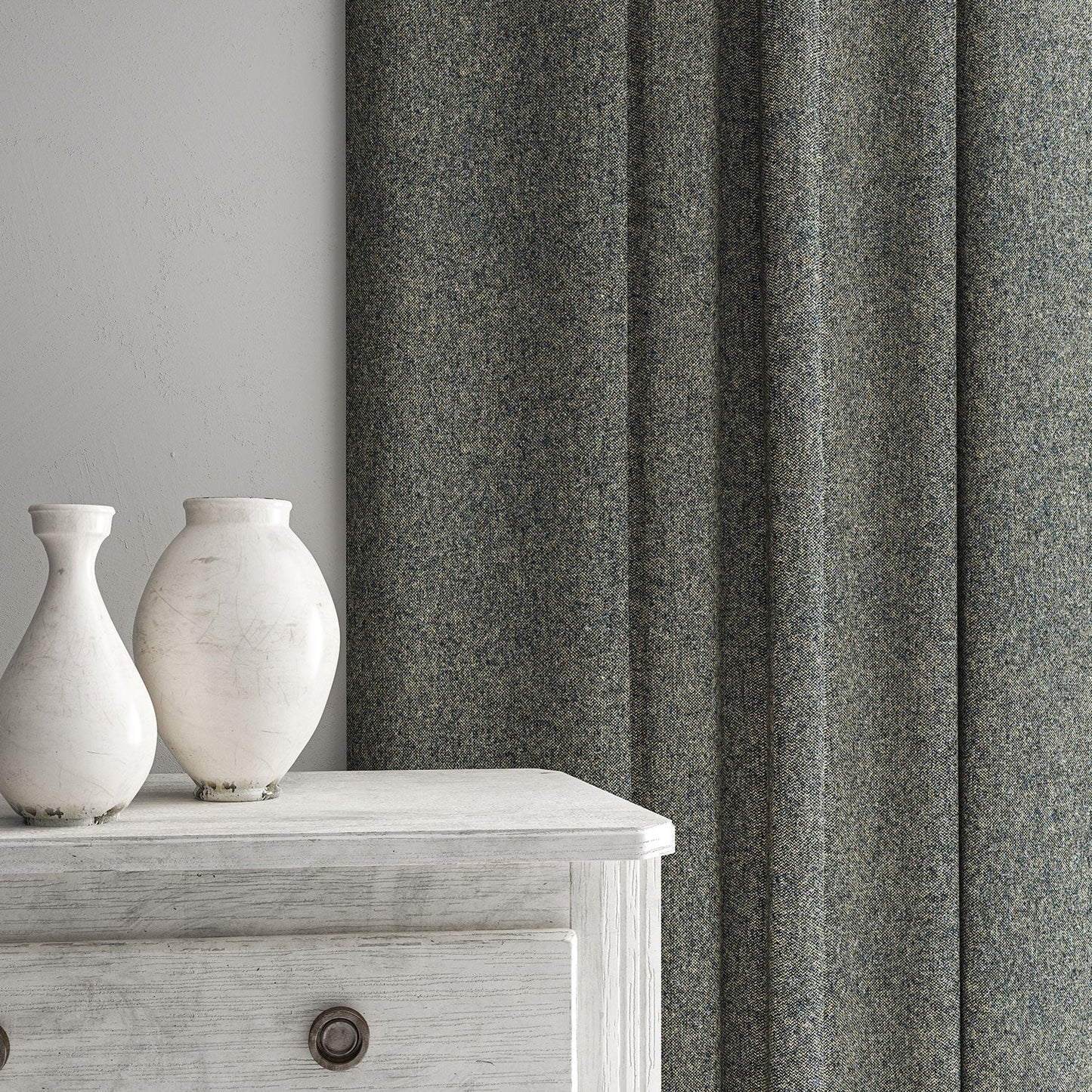 Linwood Tay Indigo FR Made to Measure Curtains