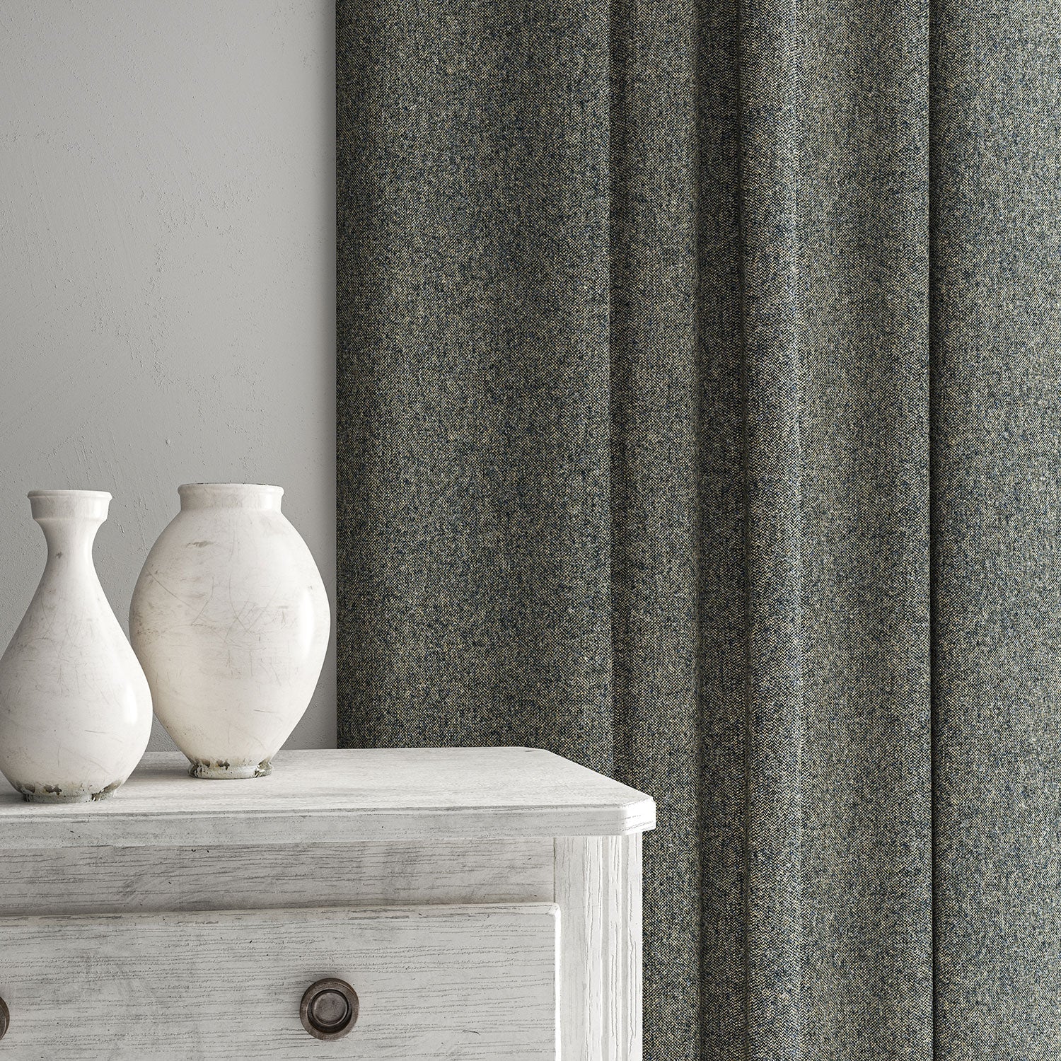 Linwood Tay Indigo FR Made to Measure Curtains