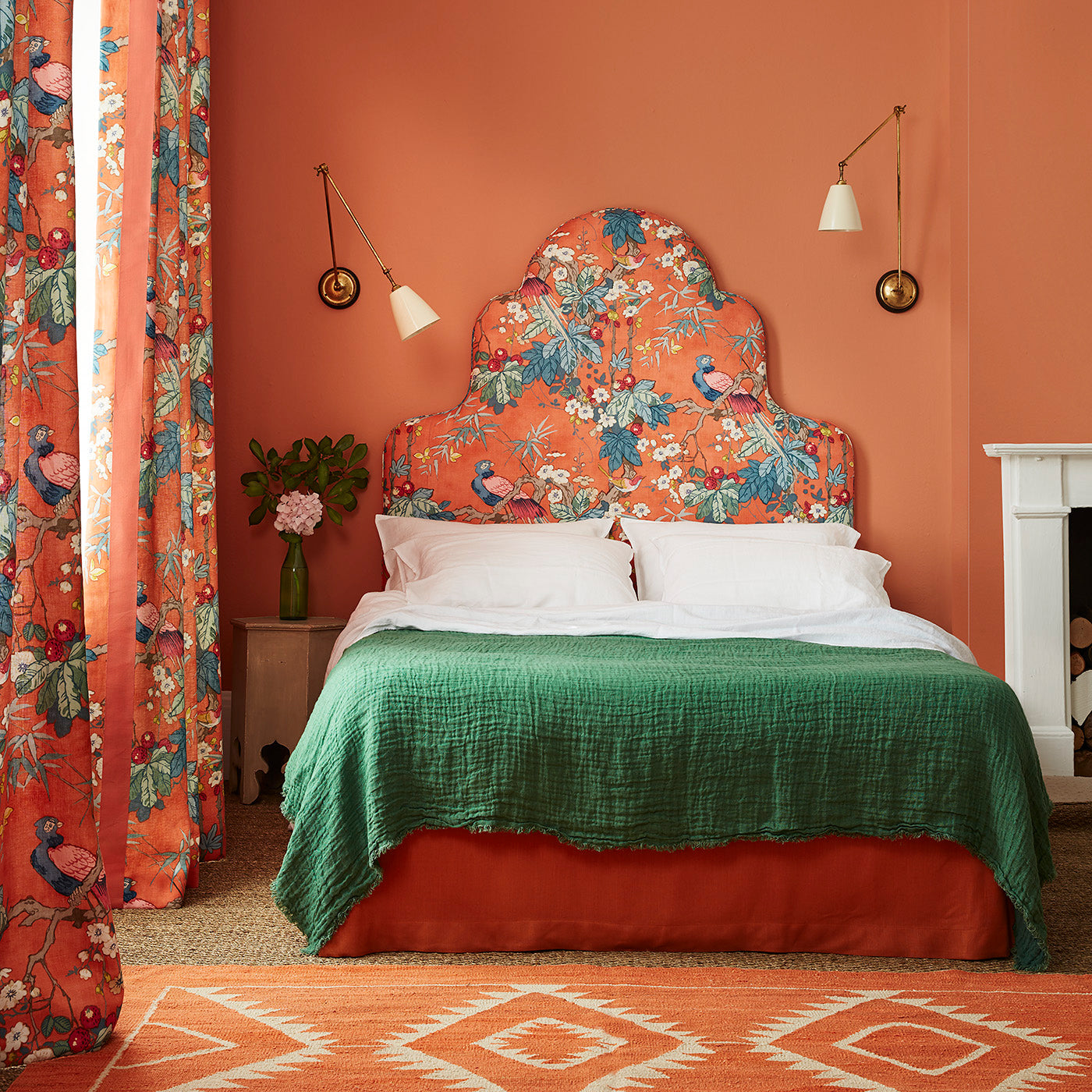 Linwood Miji Tomato FR Made to Measure Curtains