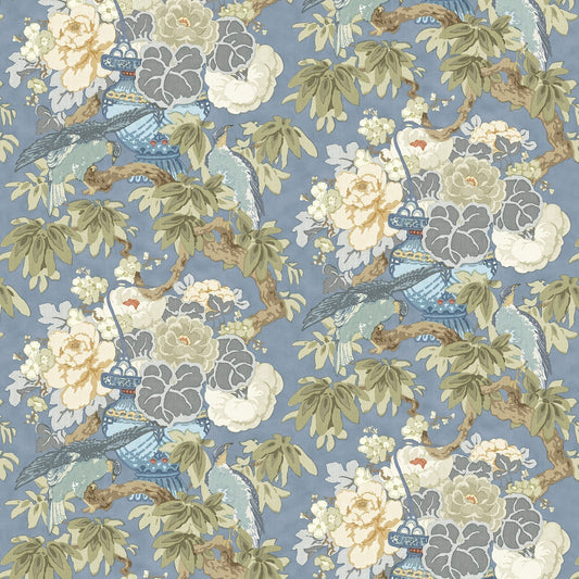 Linwood The Royal Garden Cornflower FR Made to Measure Curtains