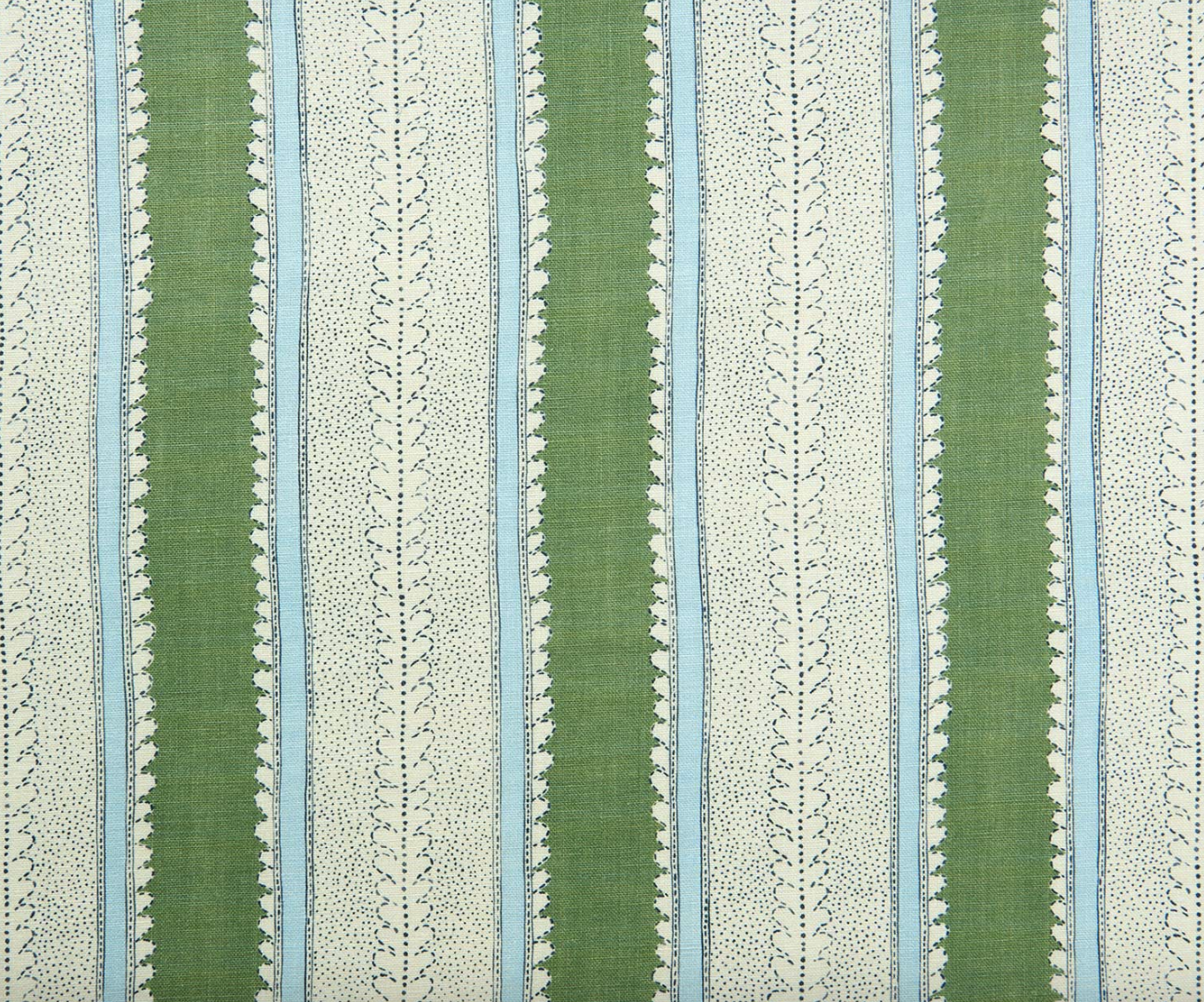 Bowling Green fabric  - Dimity Stripe Linen by Linwood
