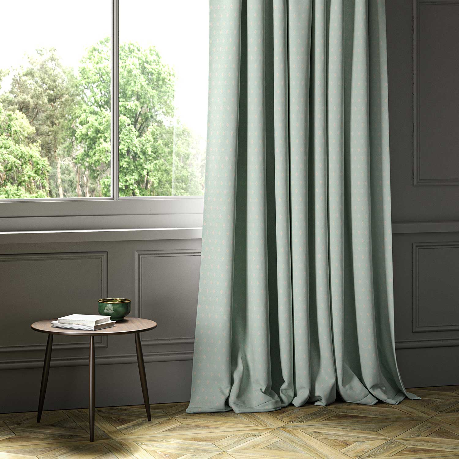 Linwood Bryher Peppermint FR Made to Measure Curtains
