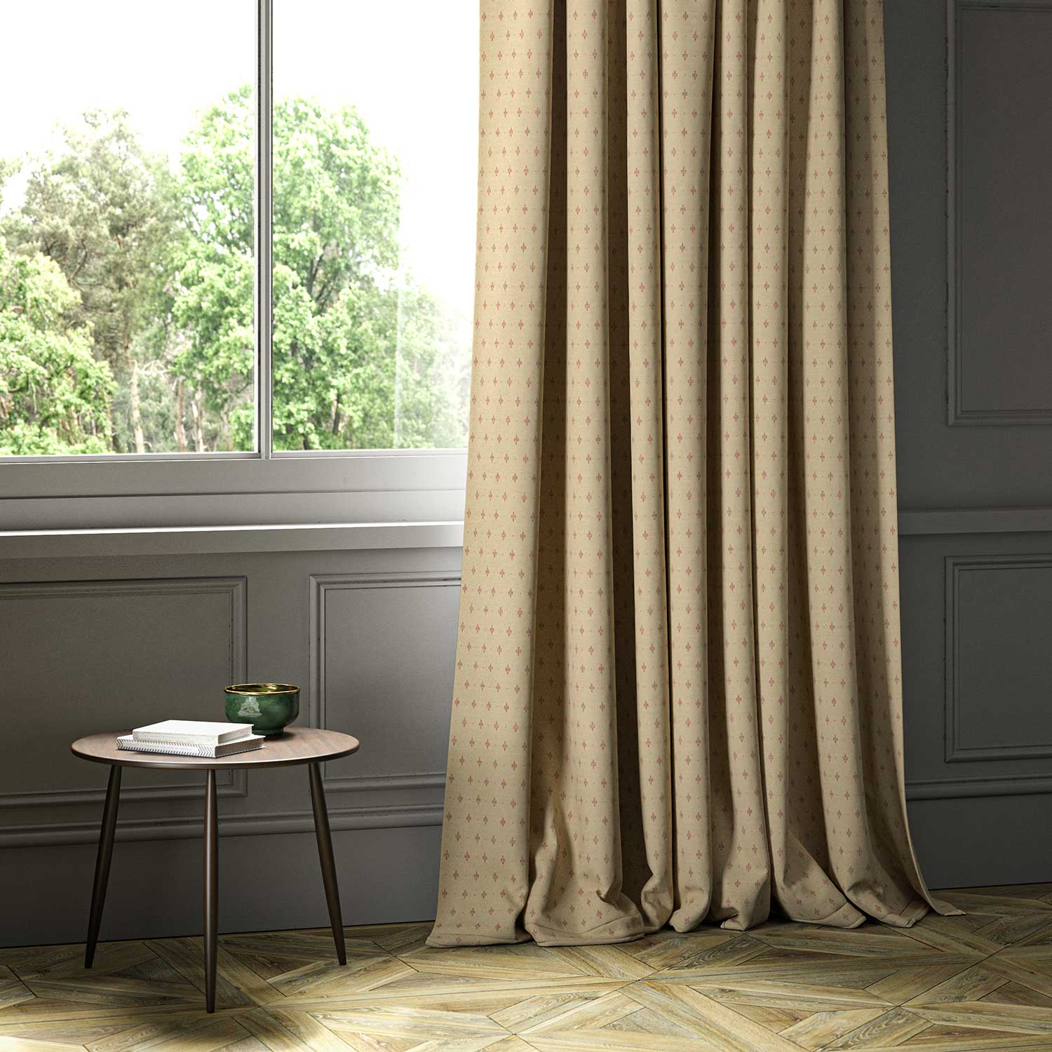 Linwood Bryher Raspberry Truffle FR Made to Measure Curtains