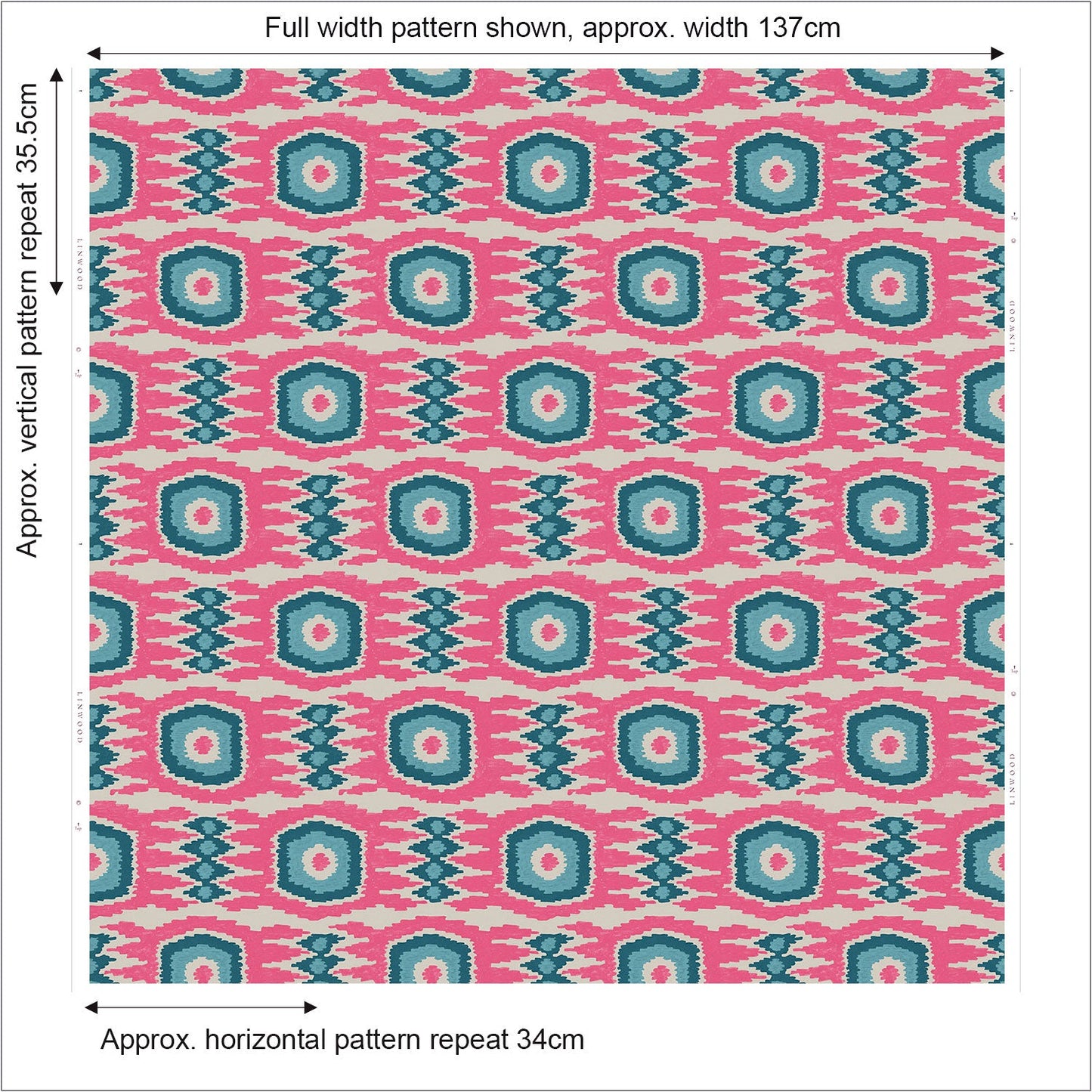 Linwood Casper Candy Pink FR Made to Measure Curtains