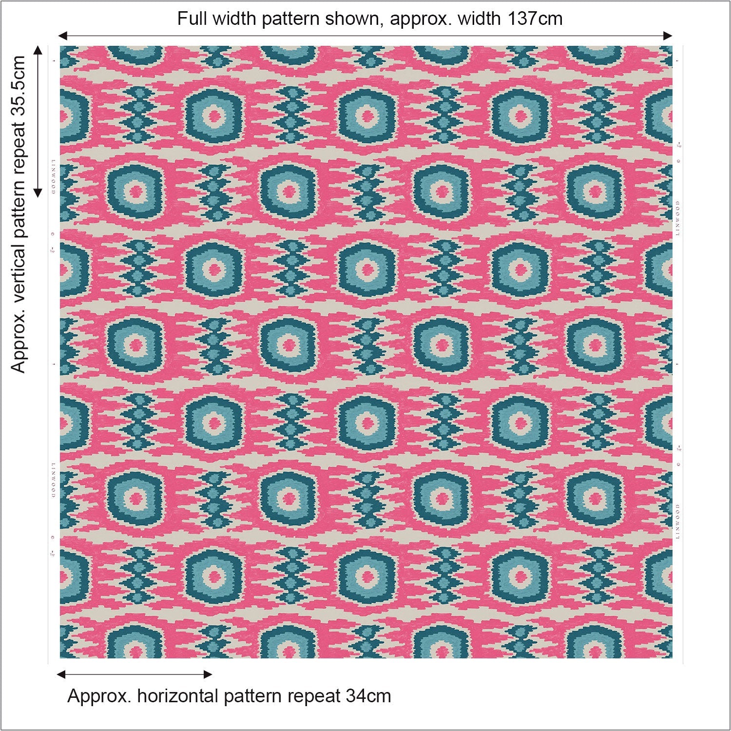 Linwood Casper Candy Pink FR Made to Measure Curtains