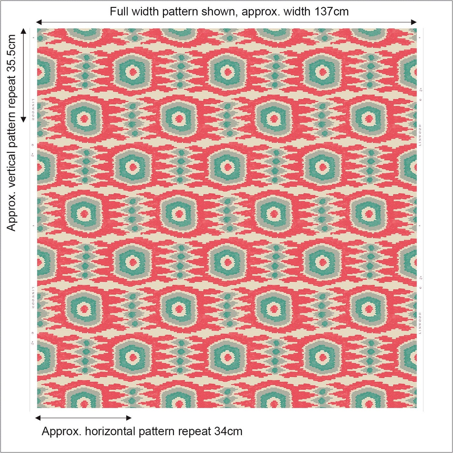 Linwood Casper Watermelon FR Made to Measure Curtains