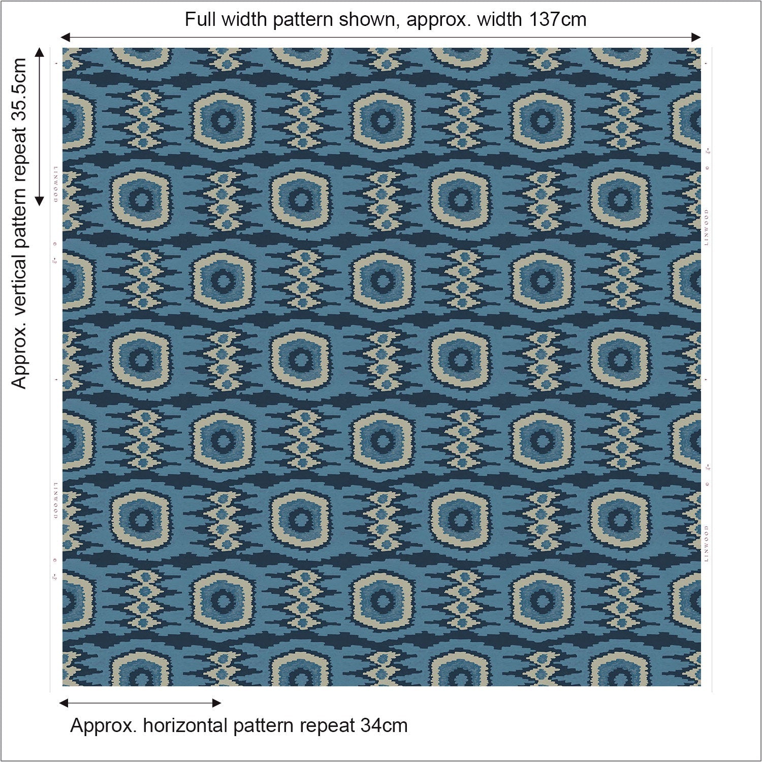 Linwood Casper Navy FR Made to Measure Curtains