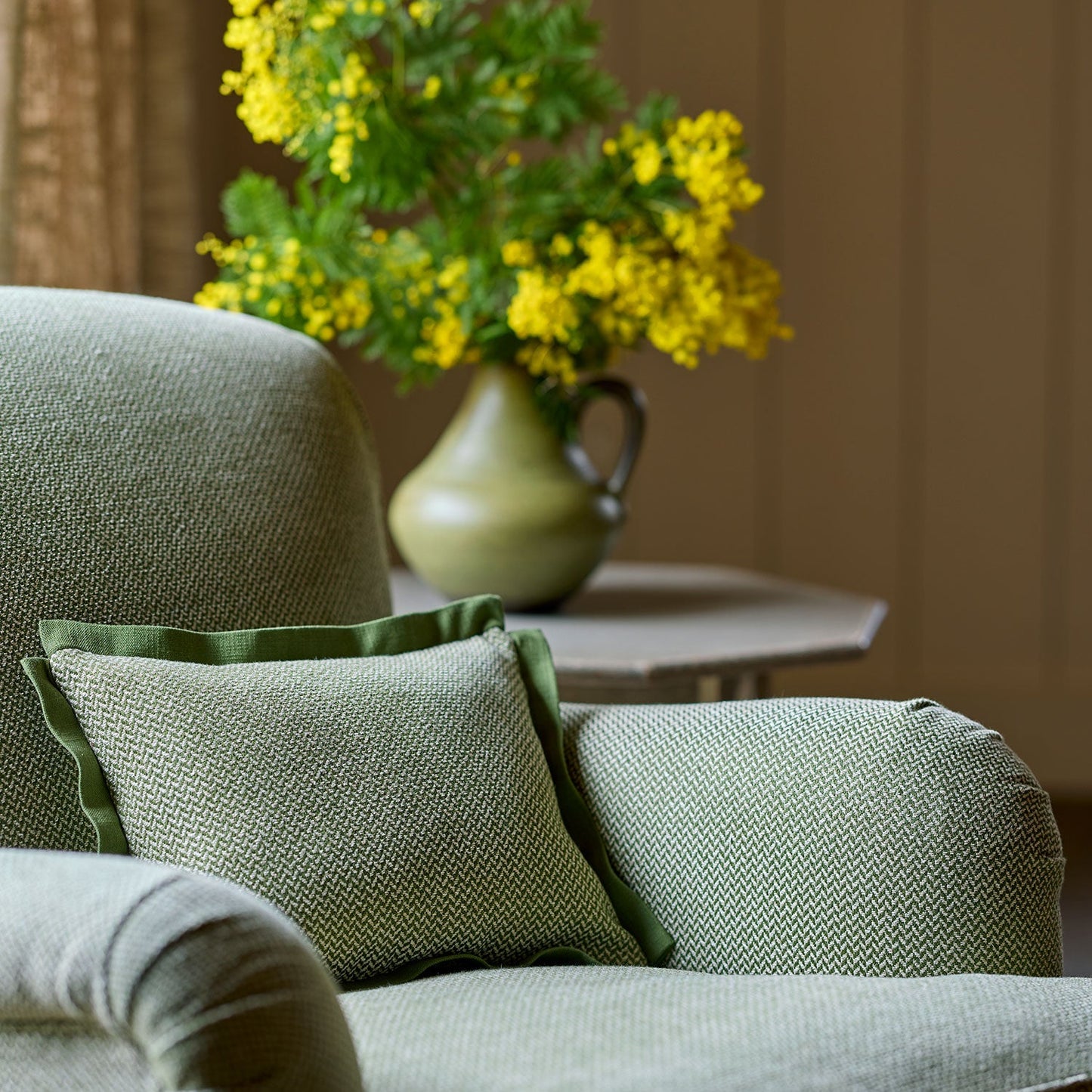 Linwood Cobblestone Lincoln Green Made to Measure Curtains