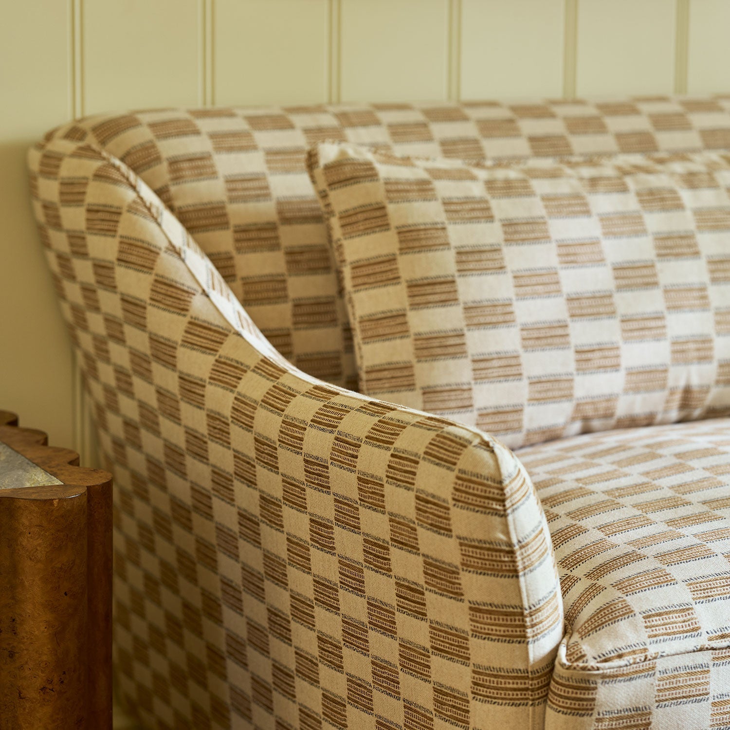 Linwood Strata Cafe Crema FR Made to Measure Curtains