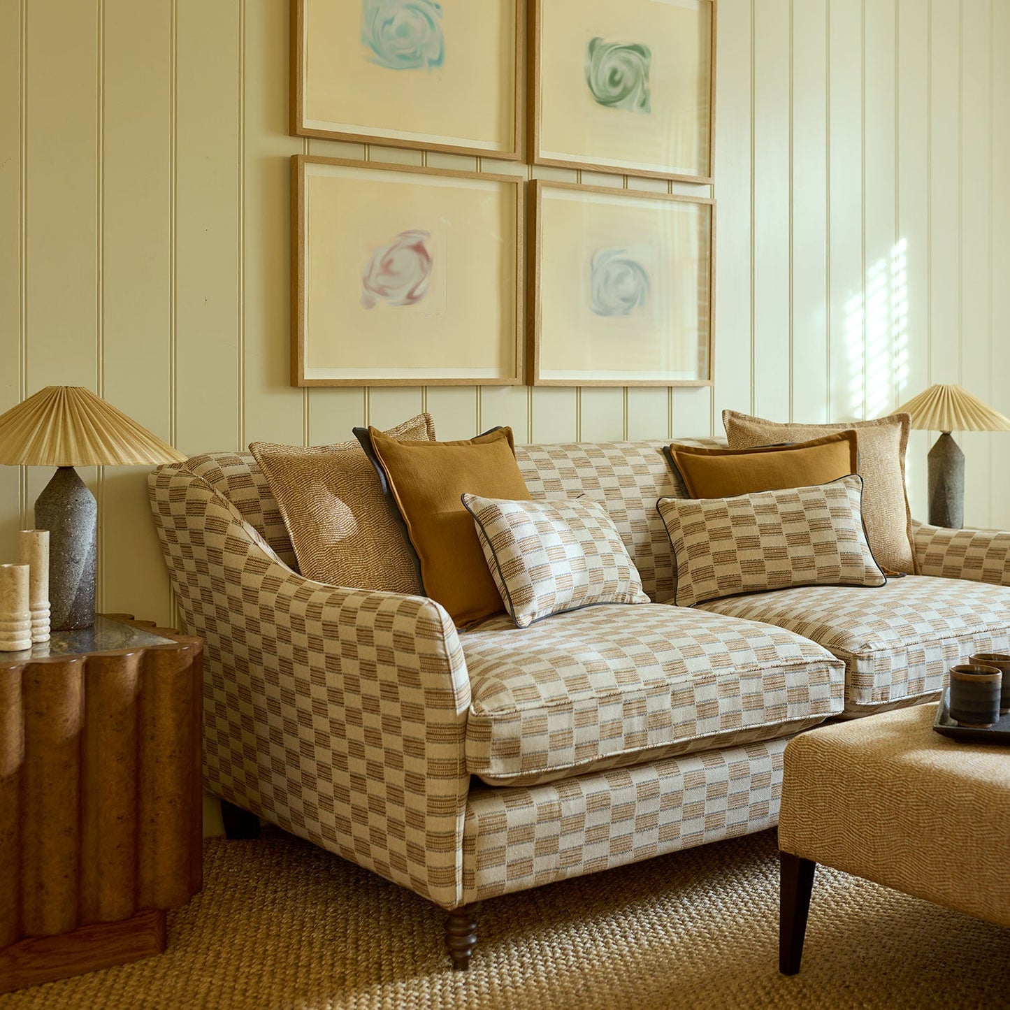 Linwood Strata Cafe Crema Made to Measure Curtains
