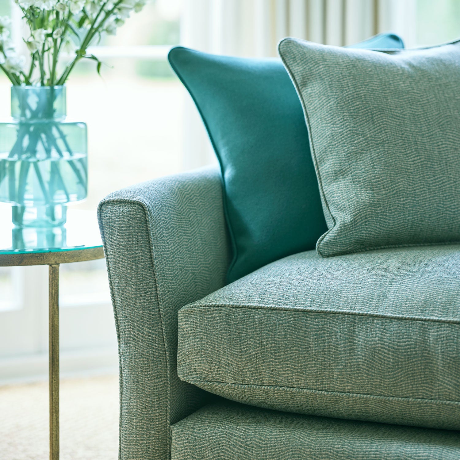 Linwood Tidal Cyan Made to Measure Curtains