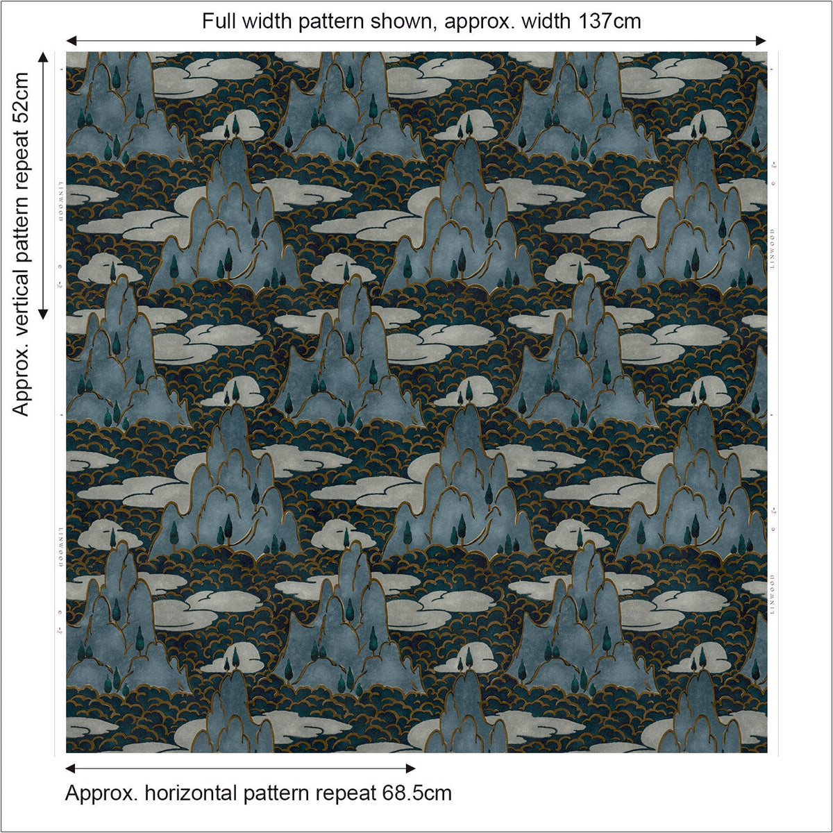 Linwood Close Encounters Grey Skies Made to Measure Curtains