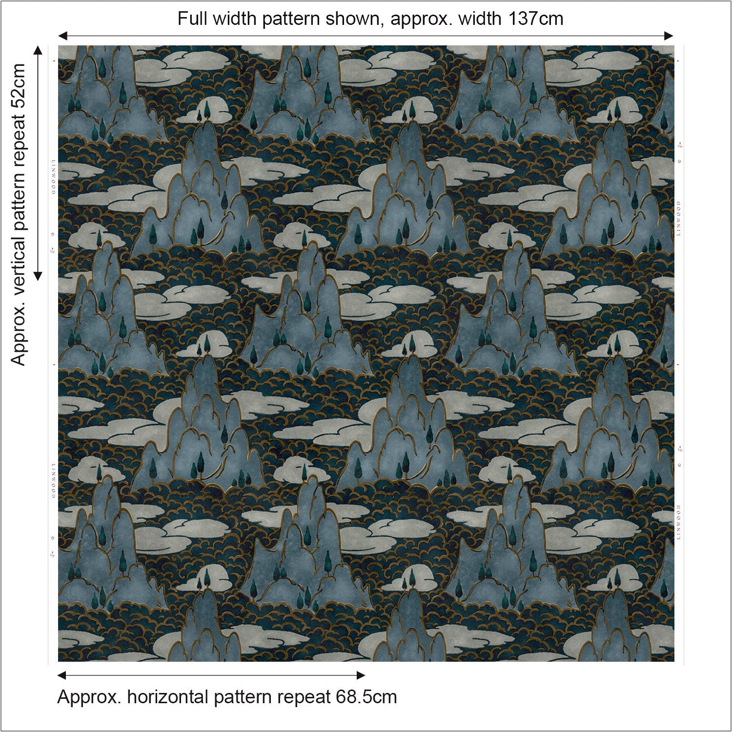 Linwood Close Encounters Grey Skies Made to Measure Curtains