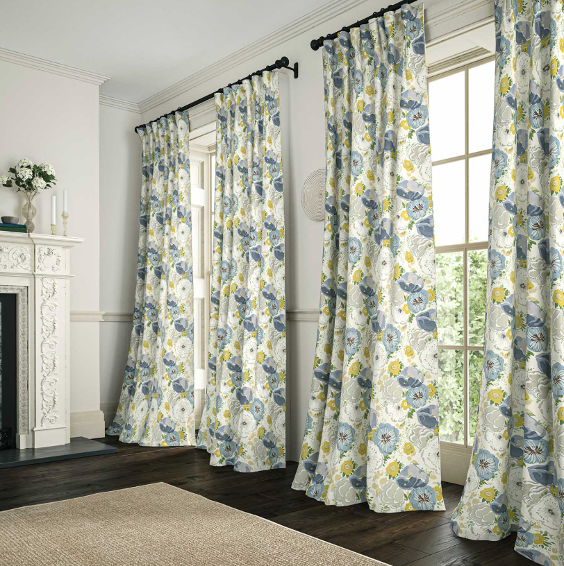 Chambray - Joni, Flori Collection by Linwood - Curtains 