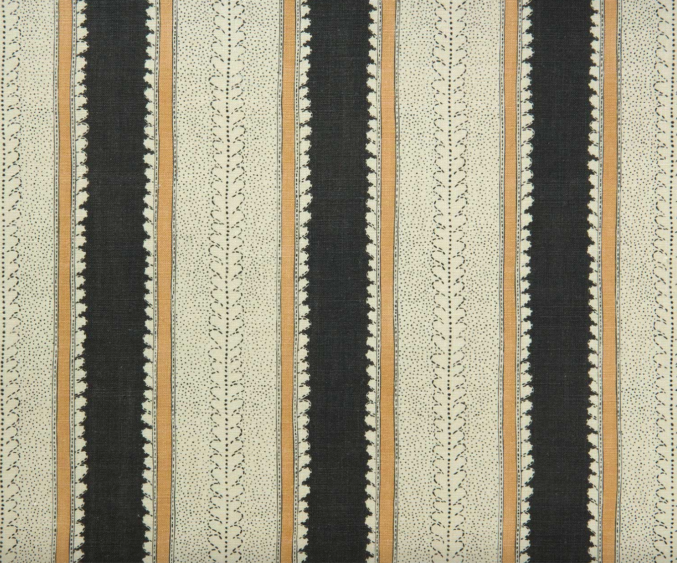 Charcoal - Dimity Stripe Linen by Linwood fabric