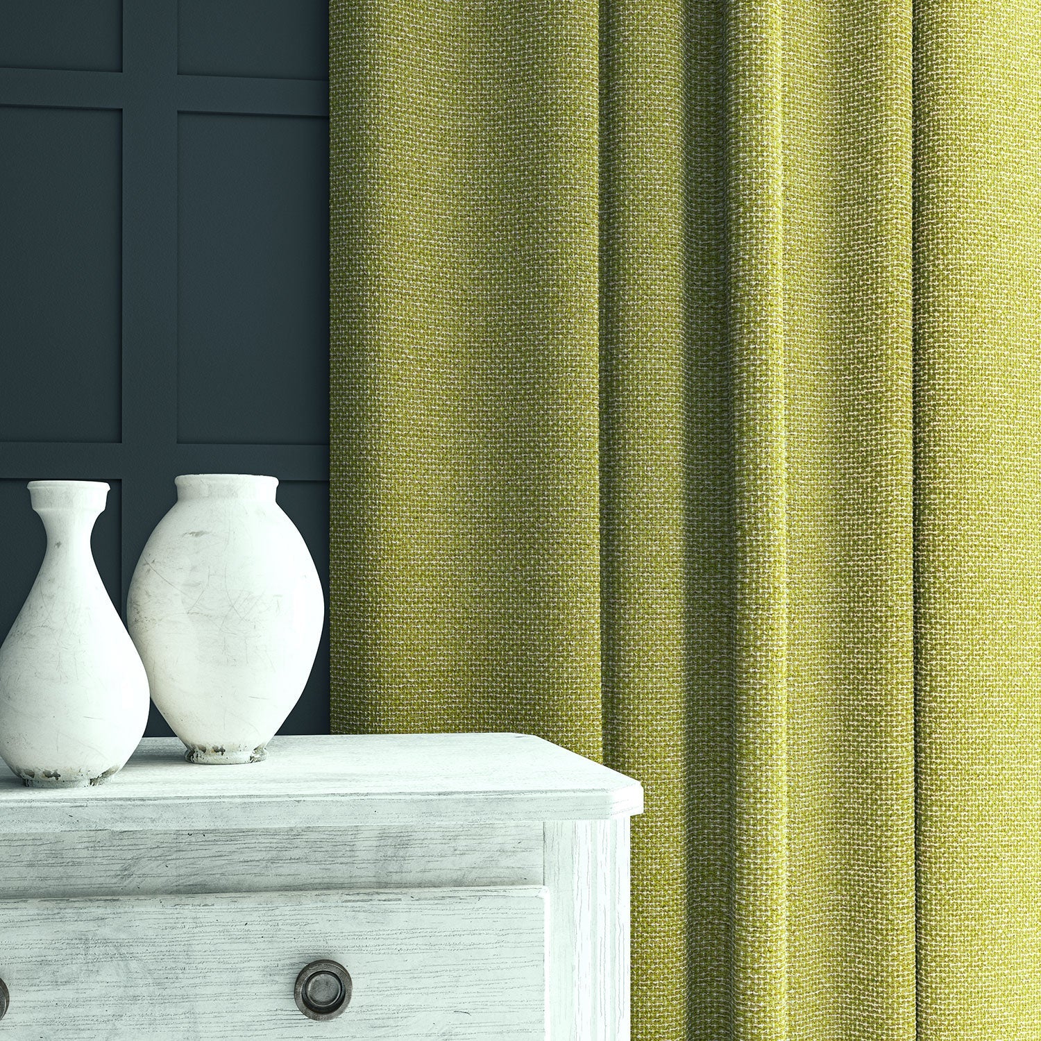 Linwood Jetty Chartreuse FR Made to Measure Curtains