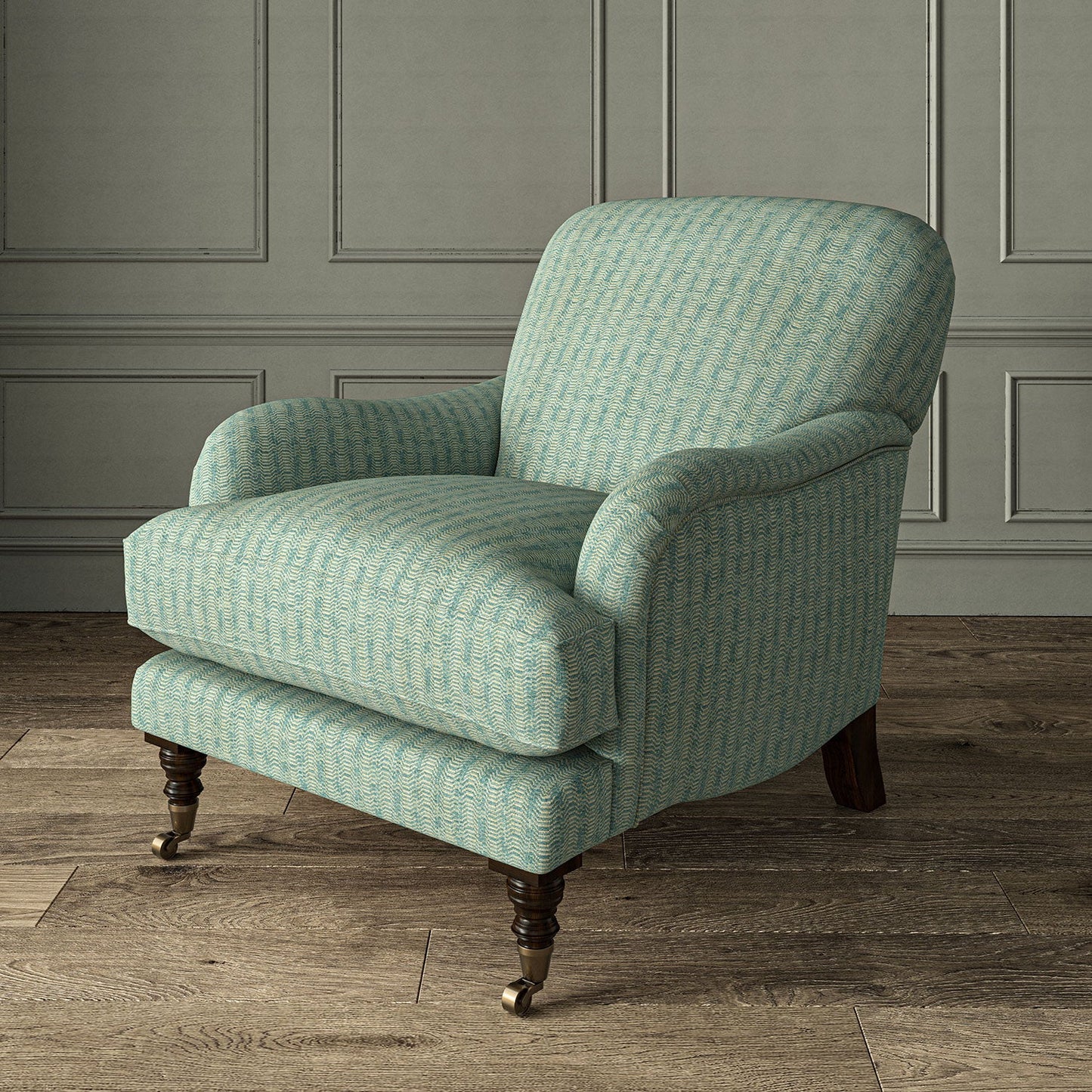 Linwood Lamina Blue Pool Made to Measure Curtains