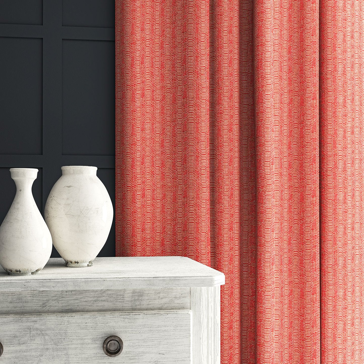 Linwood Lamina Carmine Made to Measure Curtains