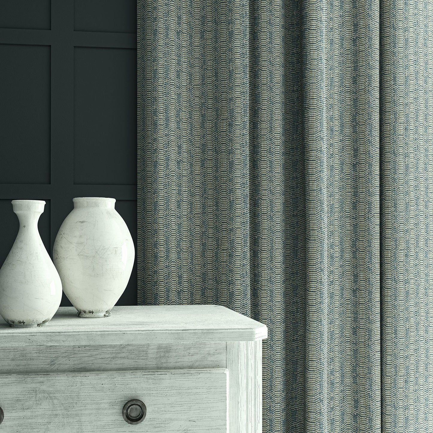 Linwood Lamina Cornflower FR Made to Measure Curtains