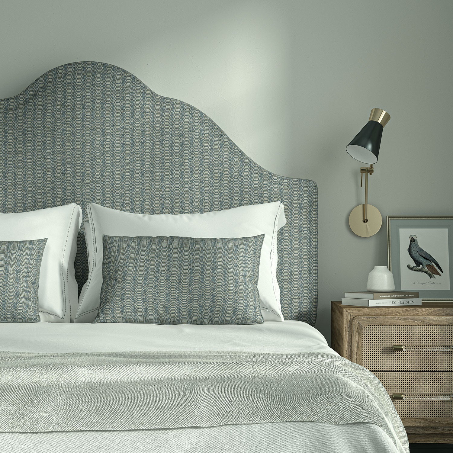 Linwood Lamina Cornflower Made to Measure Curtains