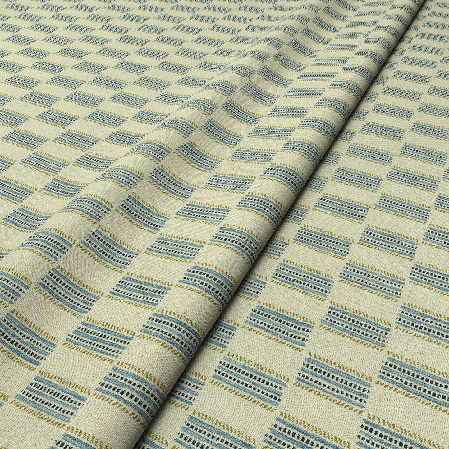 Linwood Strata Bluestone FR Made to Measure Curtains