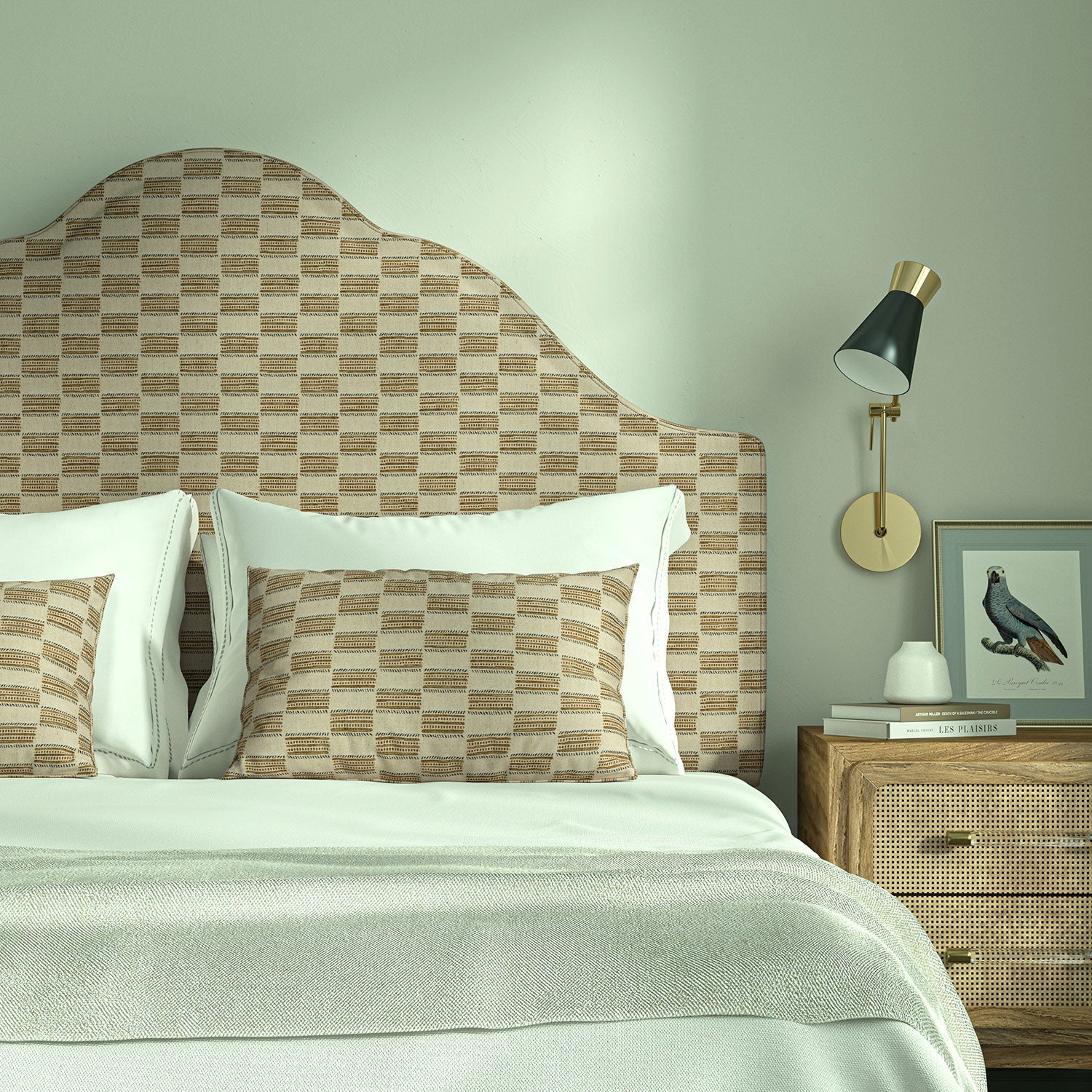 Linwood Strata Cafe Crema FR Made to Measure Curtains