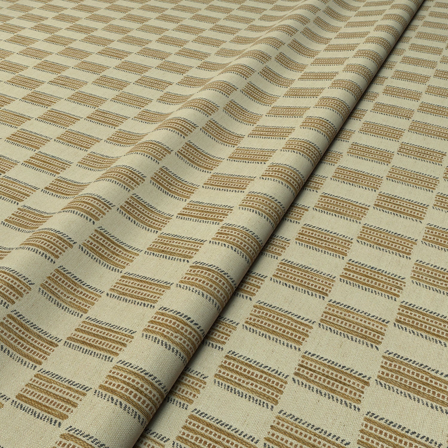 Linwood Strata Cafe Crema FR Made to Measure Curtains