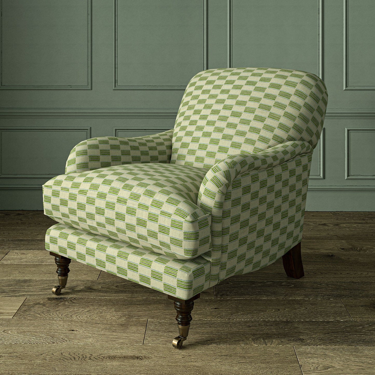 Linwood Strata Pistachio FR Made to Measure Curtains