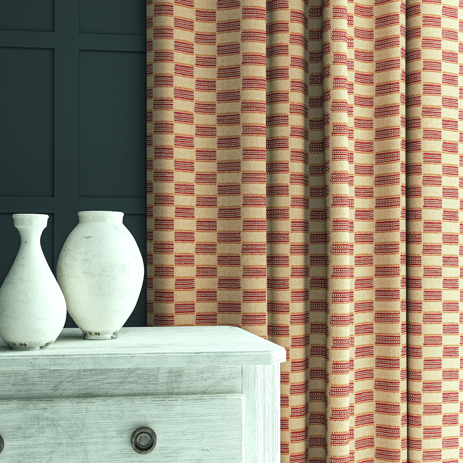 Linwood Strata Raspberry Sundae FR Made to Measure Curtains