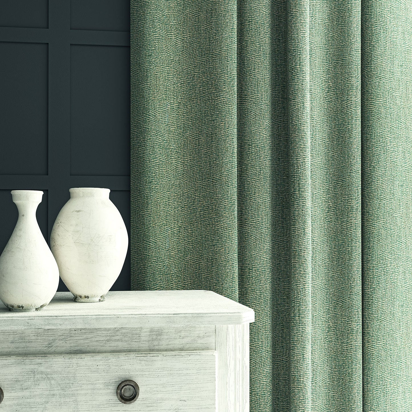 Linwood Tidal Cyan Made to Measure Curtains