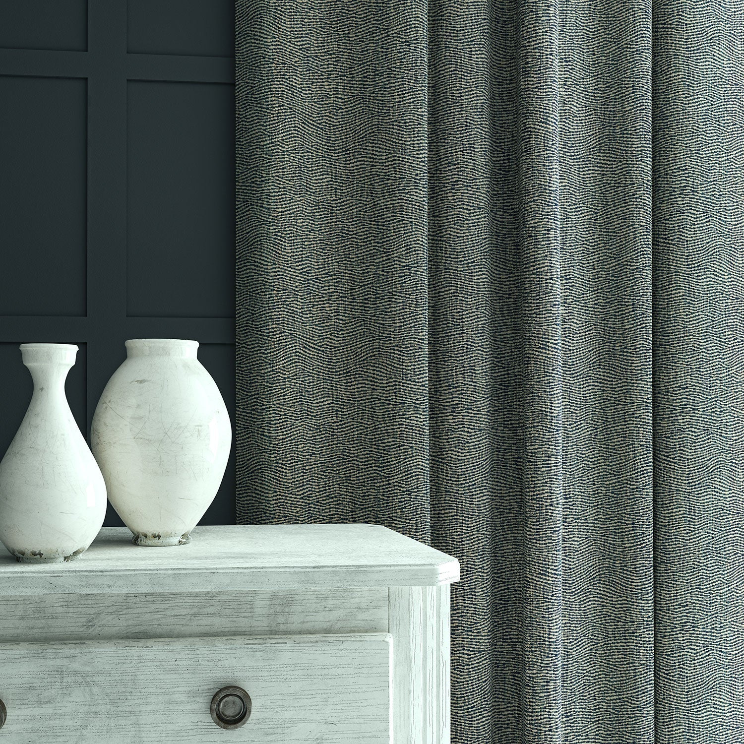 Linwood Tidal Indigo Made to Measure Curtains